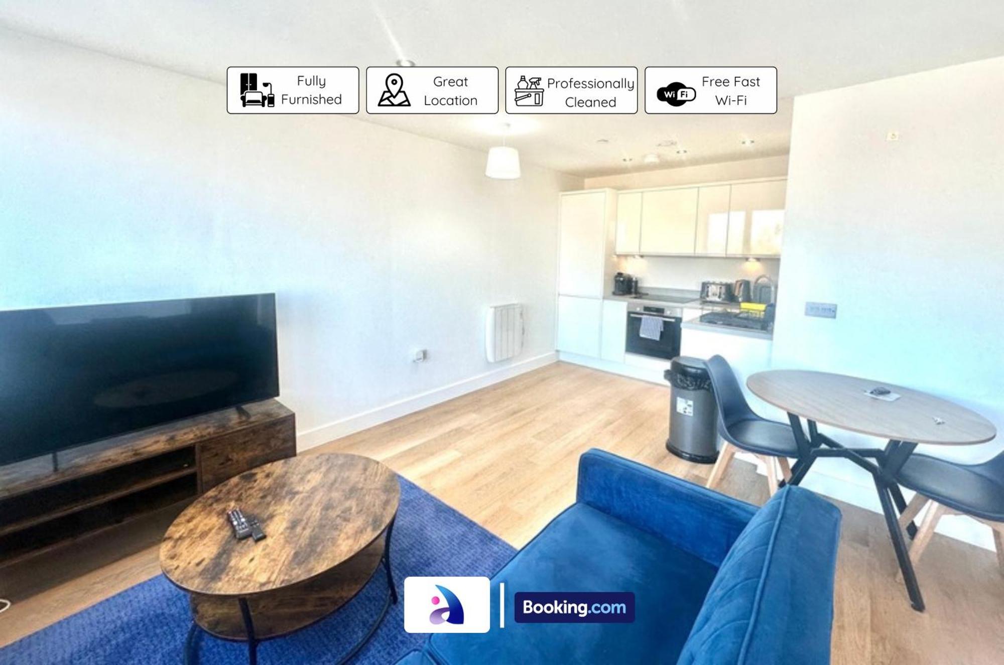 Apartment Modern By Avalora Short Lets & Serviced Old Trafford With Free Parking, Mcr Stadium - Ua92 *